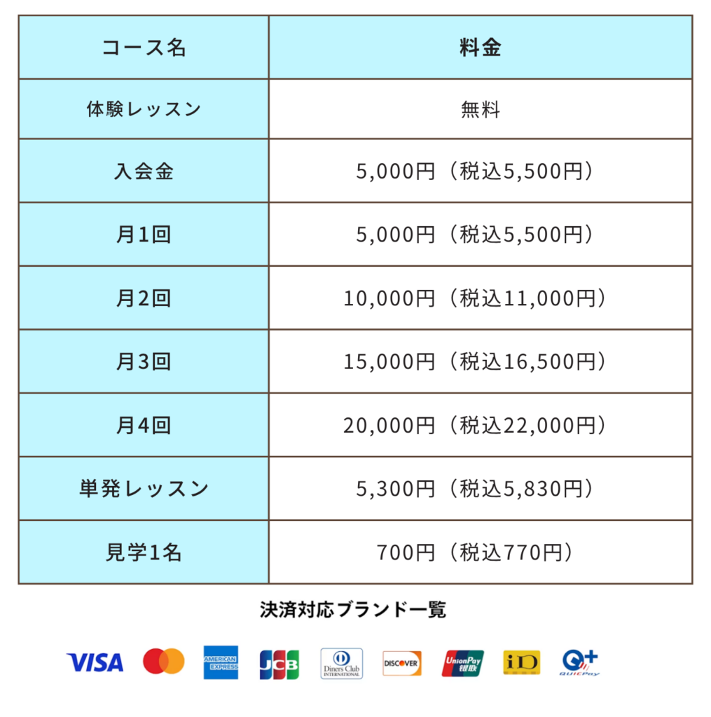 料金表